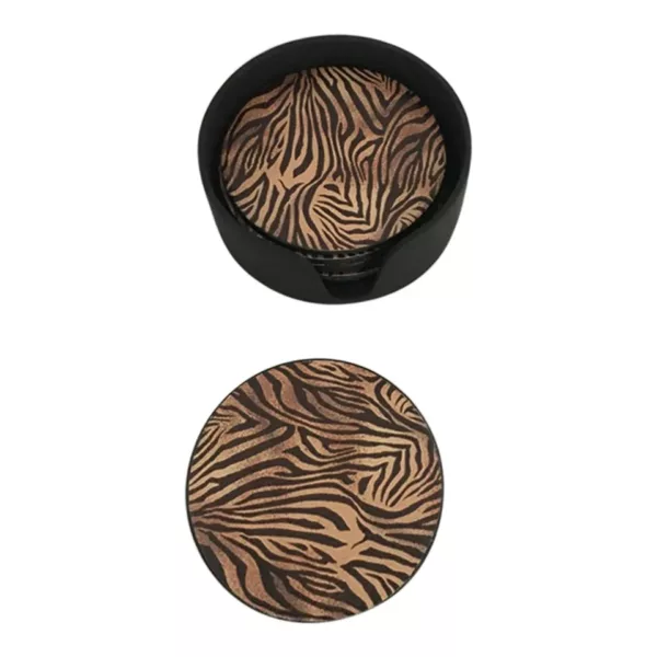 Padėkliukų komplektas TIGER, 6 vnt, dirbtinė oda