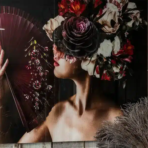 Paveikslas ant stiklo "FLOWERS WOMEN"