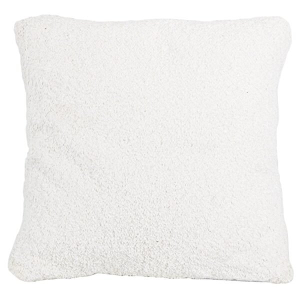 Bouclé pagalvėlė, kvadratinė, pieno baltumo spalva