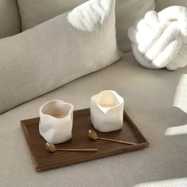 Aliaska  Organinės keramikos puodelis kreminės baltos spalvos (300 ml)