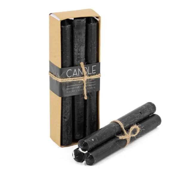 Žvakių rinkinys, juodos, 6 vnt