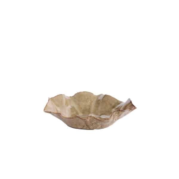 Keraminis indas BANDA, rudas, 21,5 x 18,5 x 6,5 cm